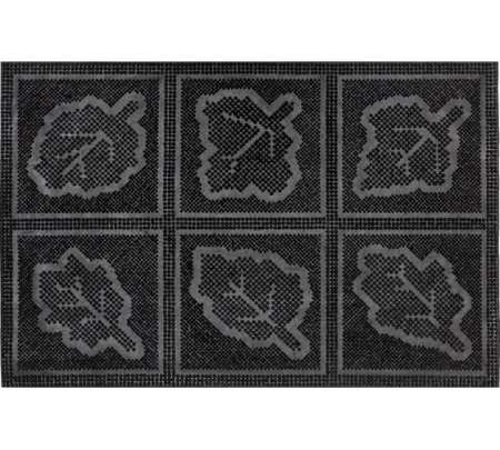 Коврик придверный резиновый ComeForte PIN MAT 45х75см «ЛИСТЬЯ» 10шт/уп